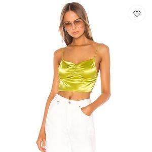 Revolve superdown violet cami top chartreuse NEW